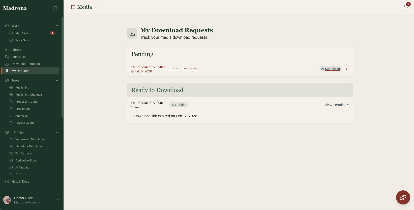  My Download Requests